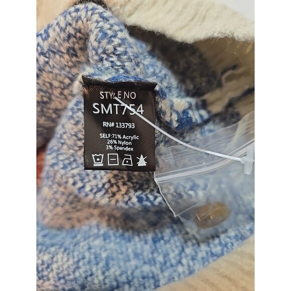 Pol Womens knit Sweater Vest Crew Neck Button Up front Sleeveless Stretch Size L - Picture 4 of 13